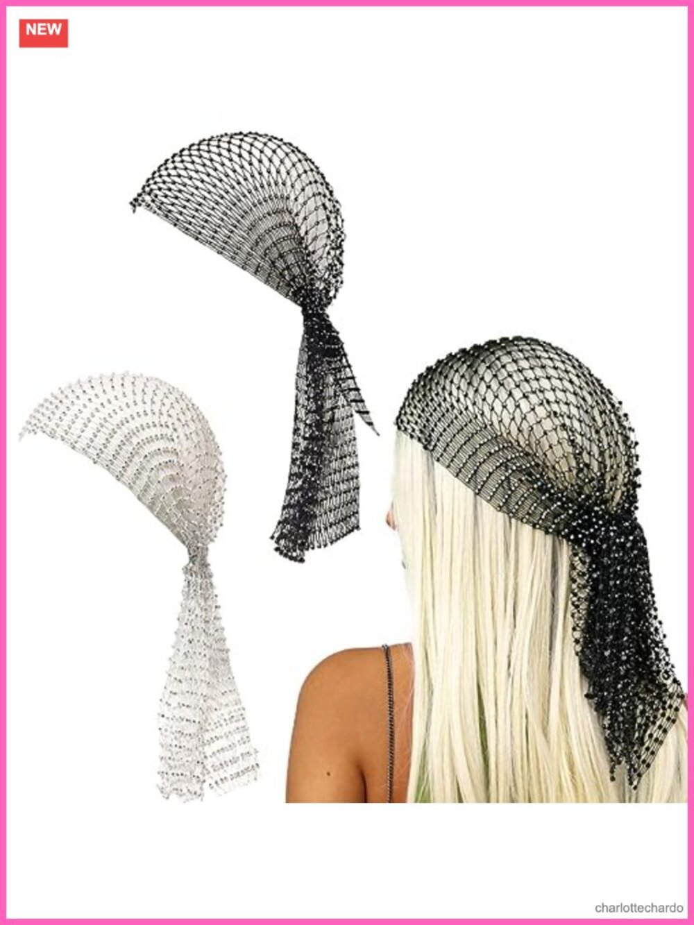 Rhinestone Mesh Headbands Set Sparkly Crystal Hair Accessories Stretchy